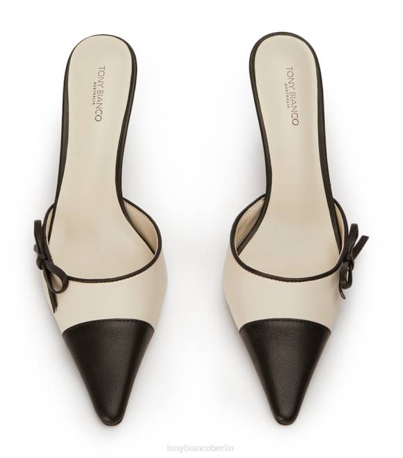 niedrige Absätze| de Tony Bianco Frauen Shirley-Heels Knochen/Schwarz 4624246